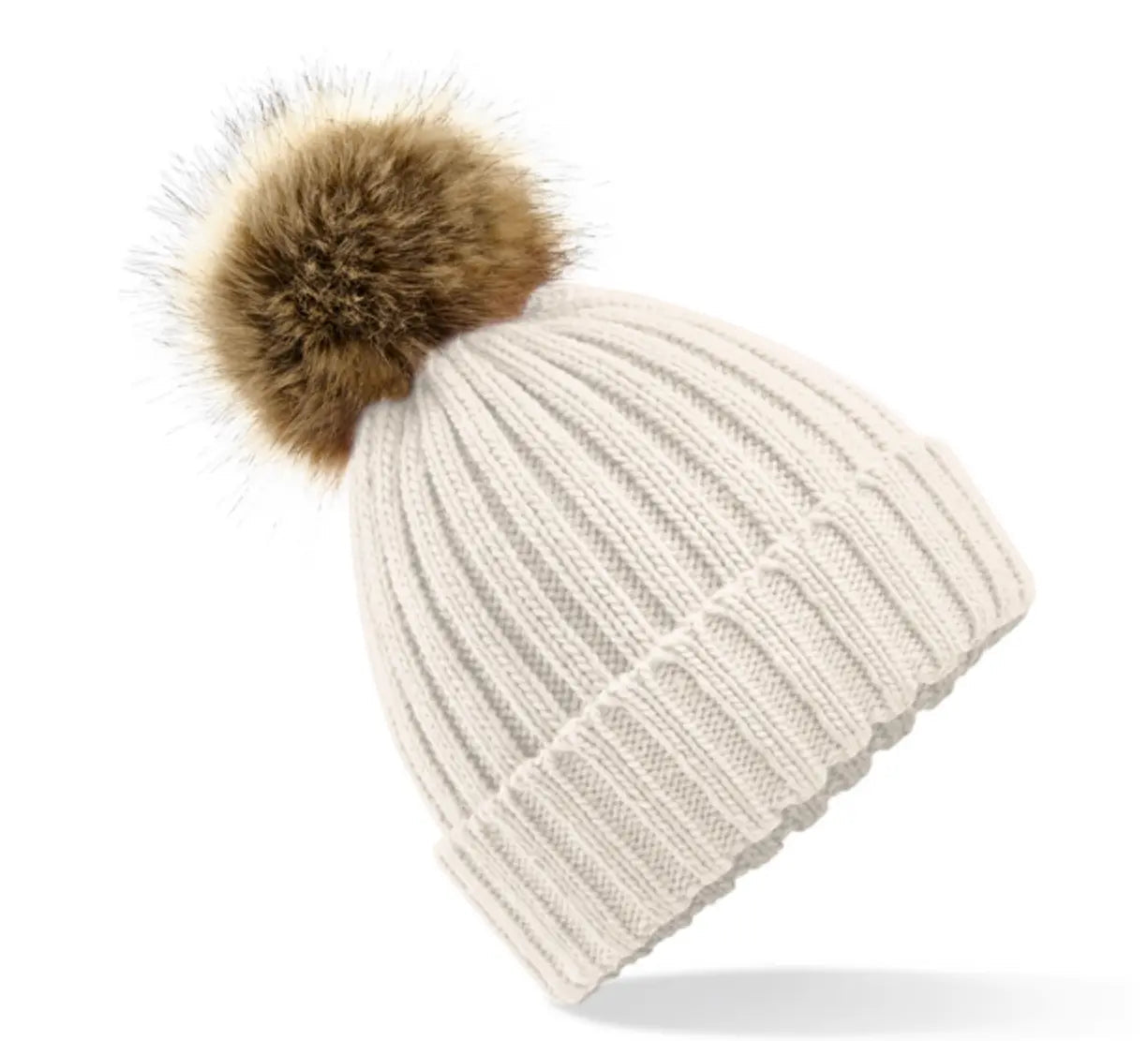 Faux Fur Pop Pom Beanie - Baltics Leisure Club