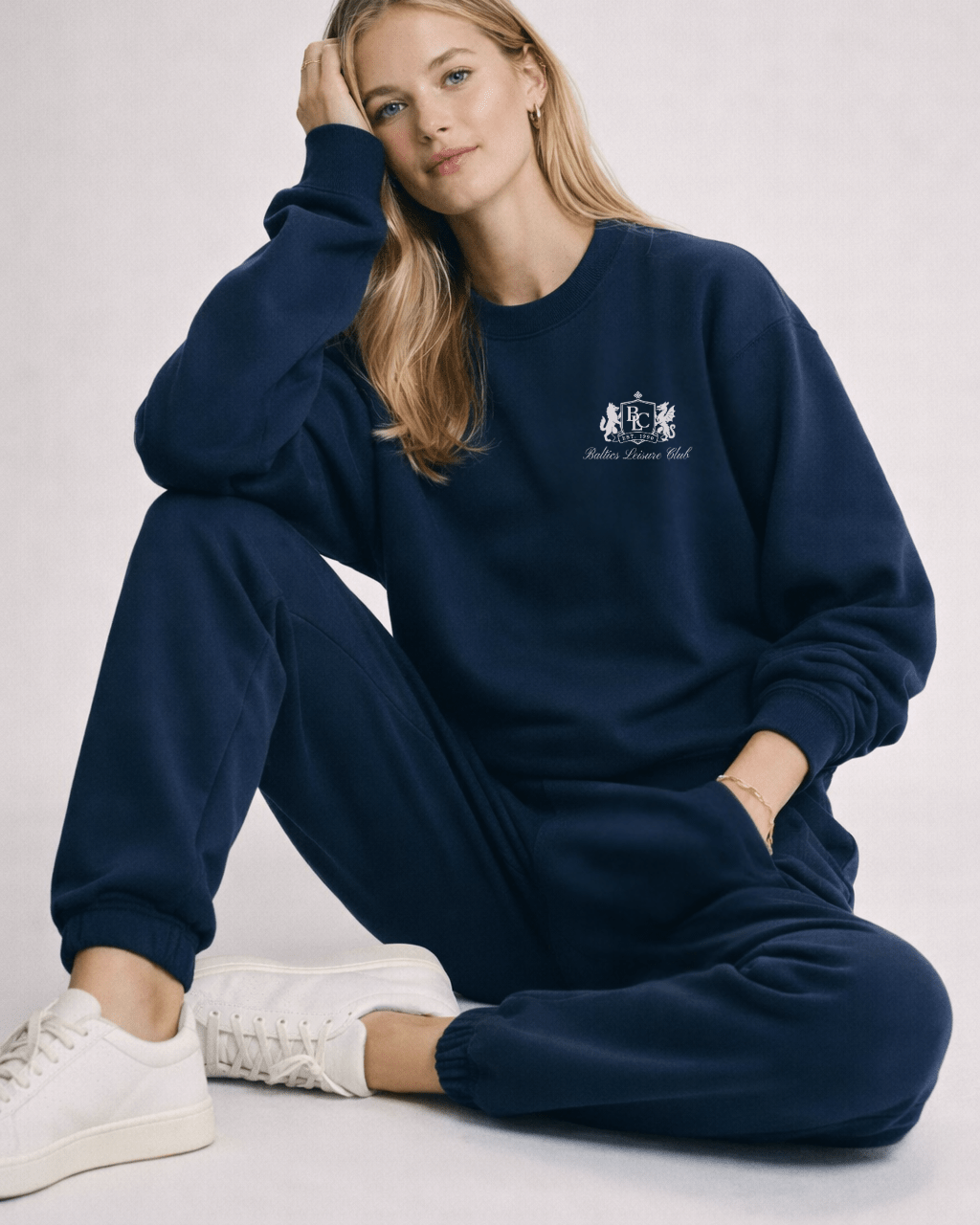The Club Embroidered Sweatshirt – French Terry - Baltics Leisure Club