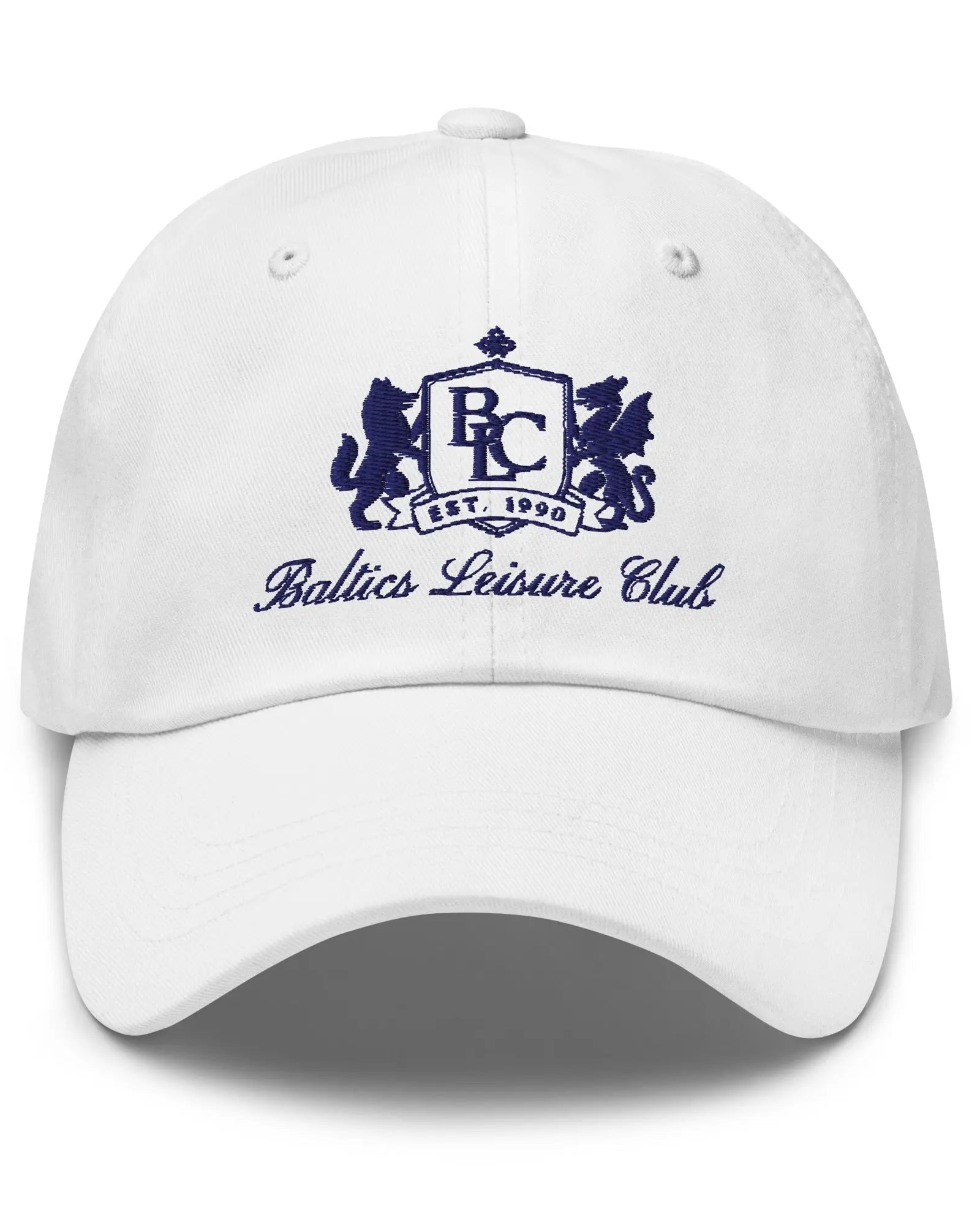The Club Embroidered White Cap - Baltics Leisure Club