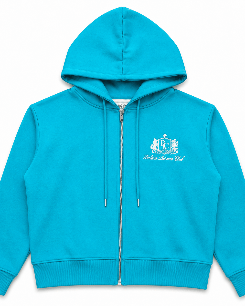 The Club Zipped Hoodie - Lagoon Green - Baltics Leisure Club