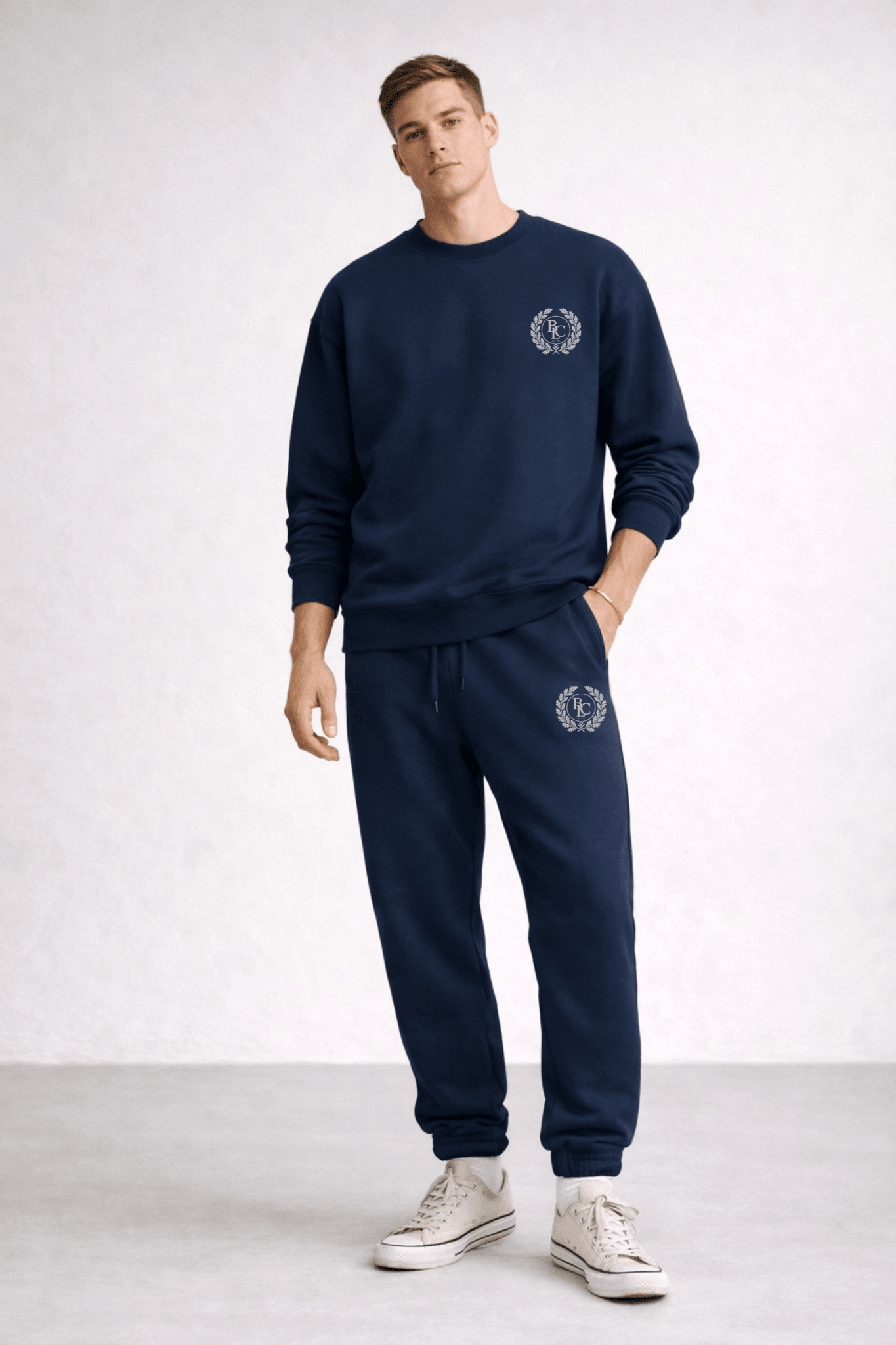 The Heritage Women Sweatshirt – Navy/ White - Baltics Leisure Club