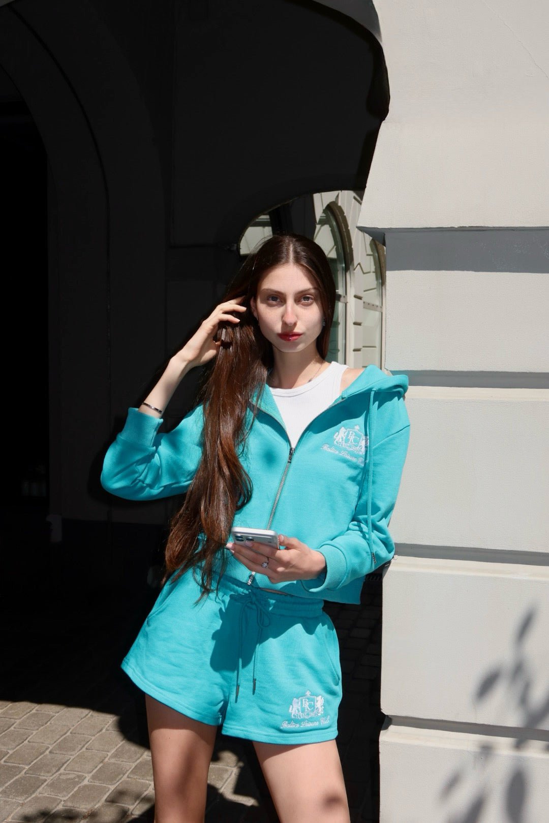 Lagoon Green Club Hoodie & Shorts Set - Baltics Leisure Club