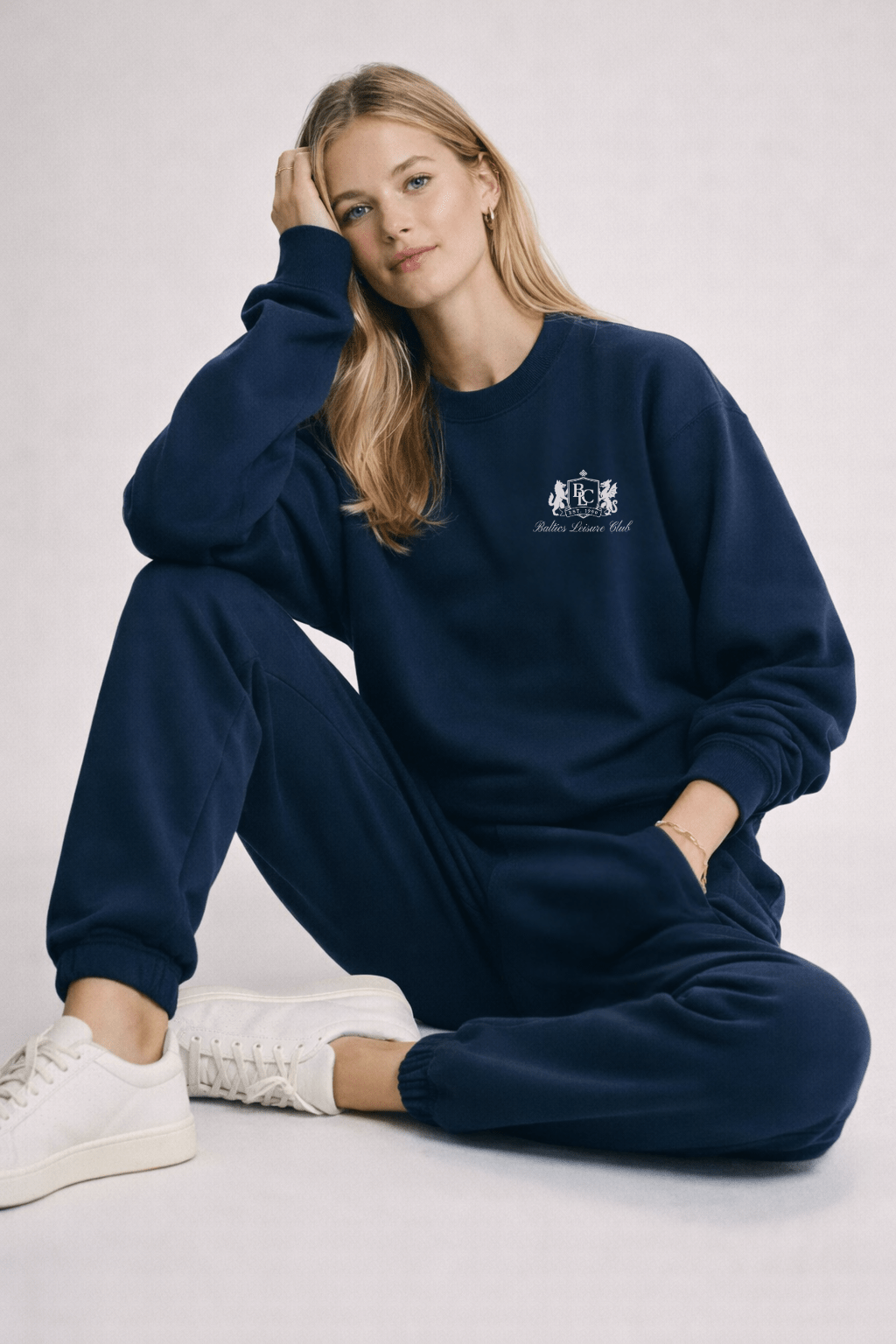 The Club Embroidered Sweatshirt – French Terry - Baltics Leisure Club