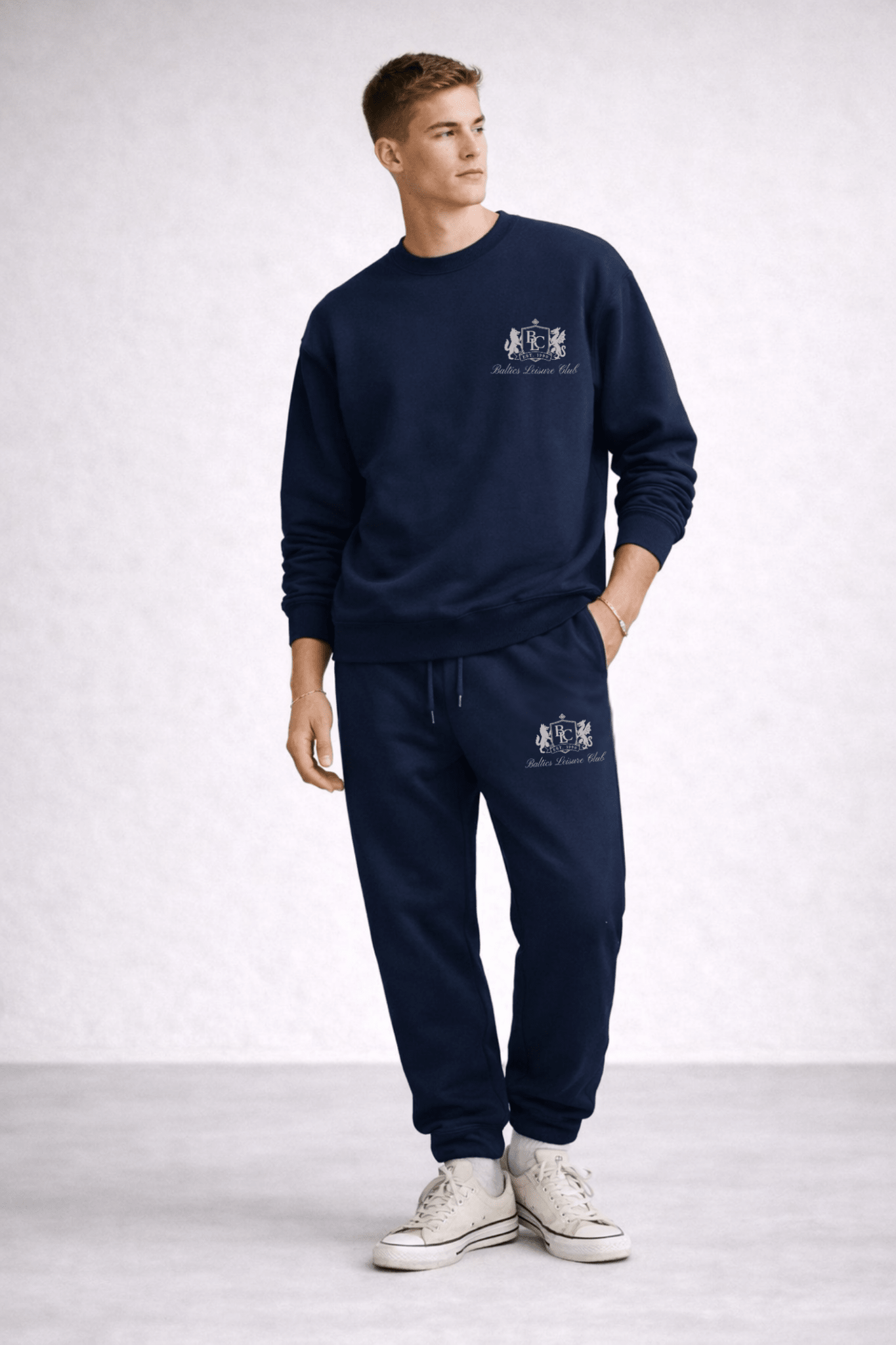 The Club Embroidered Sweatshirt – French Terry - Baltics Leisure Club