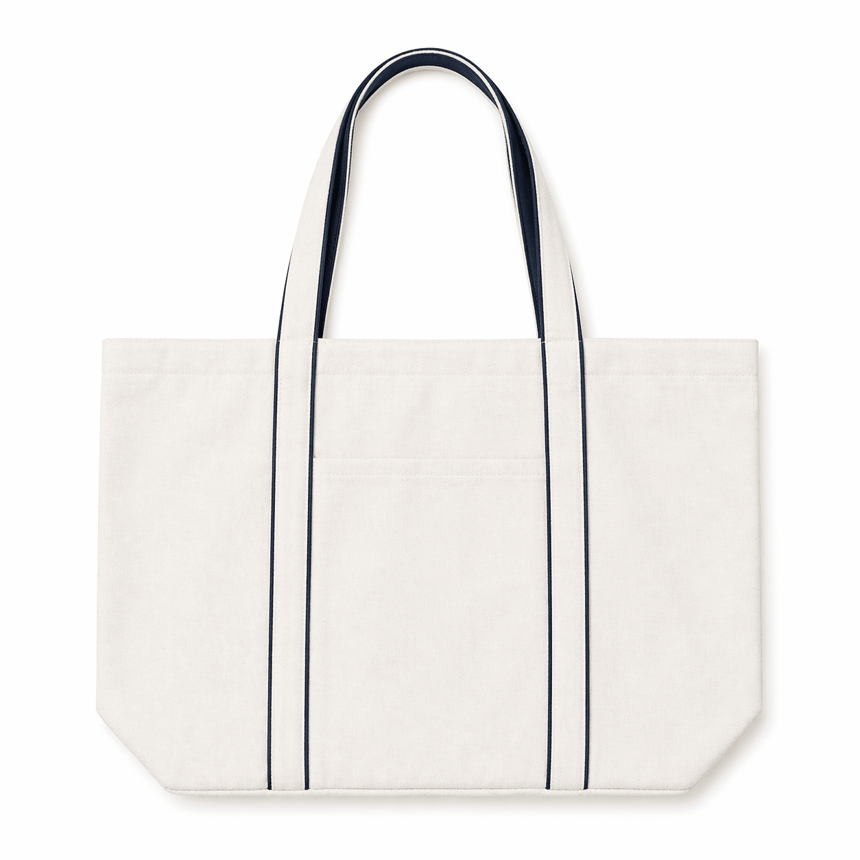 The Club Embroidered Tote Bag – White/Navy - Baltics Leisure Club