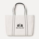 The Club Embroidered Tote Bag – White/Navy - Baltics Leisure Club