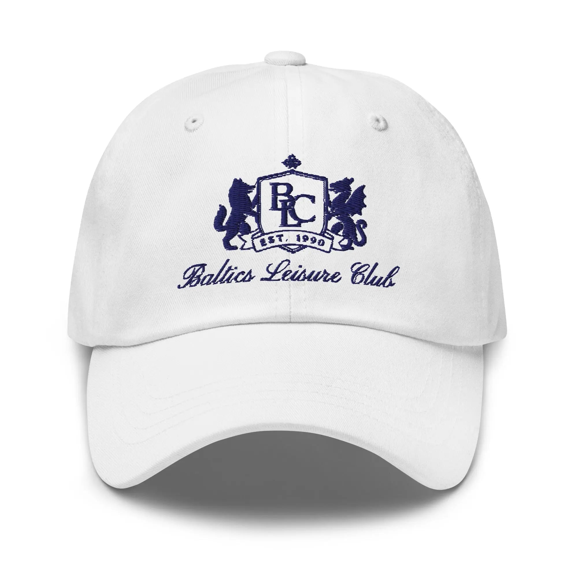 The Club Embroidered White Cap - Baltics Leisure Club