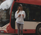The Club Women Sweatshirt – Off White/Blue - Baltics Leisure Club