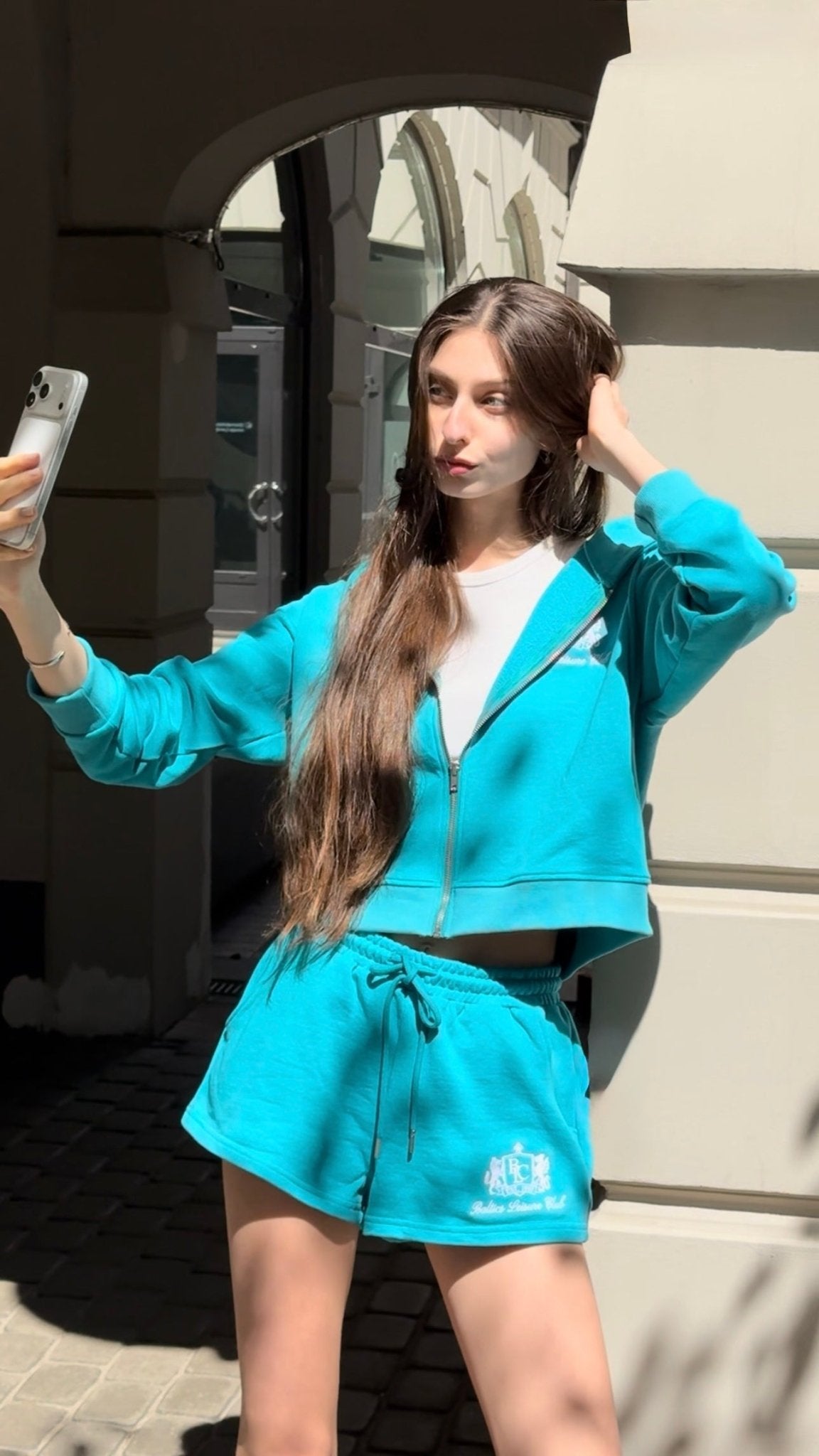 The Club Zipped Hoodie - Lagoon Green - Baltics Leisure Club