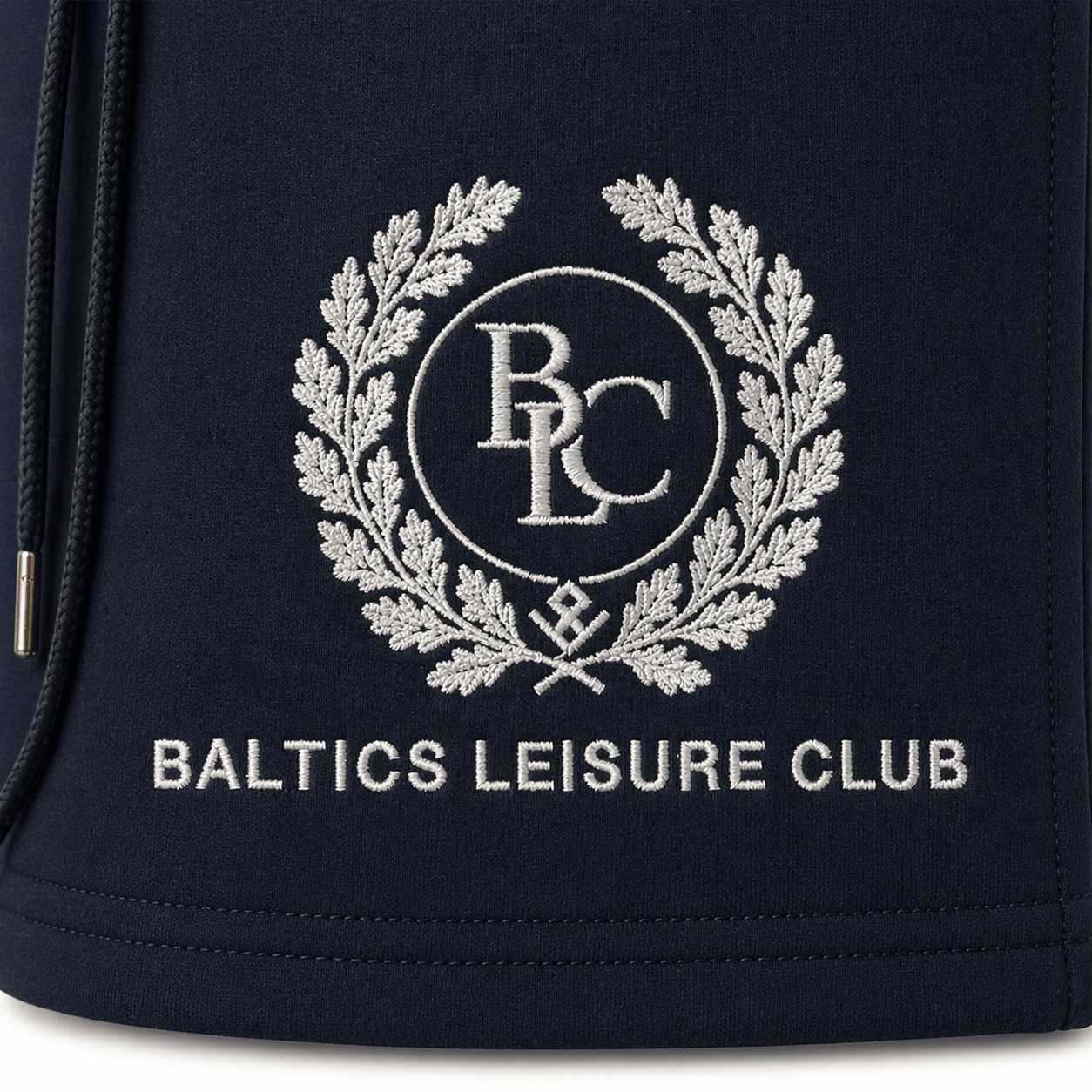 The Heritage Women Embroidered Mini Shorts – Navy - Baltics Leisure Club